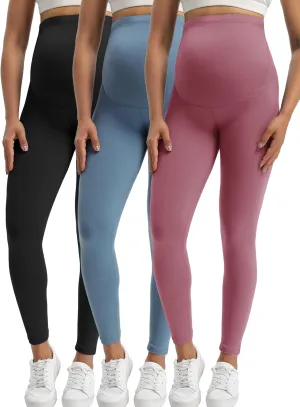 Buttergene Women's Maternity Leggings over the Belly Pregnancy Active Wear Workout Yoga Tights Pants