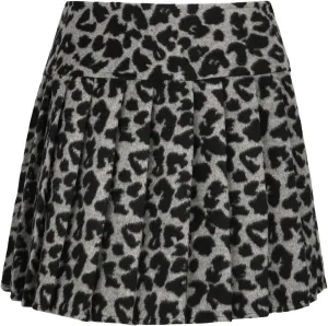 chouyatou Women's Casual Plaid High Waist A-Line Wool Pleated Short Skirt