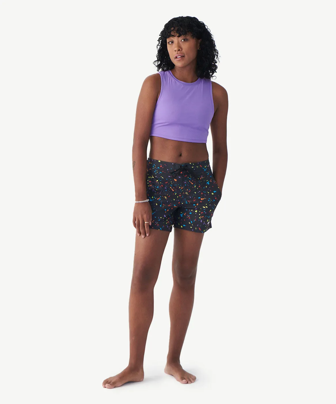 High Neck Swim Top