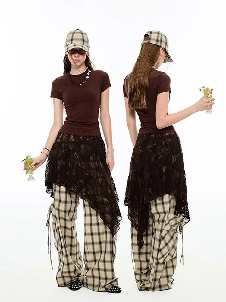 Irregular Lace Ruffled Sheer Skirt【s0000009135】