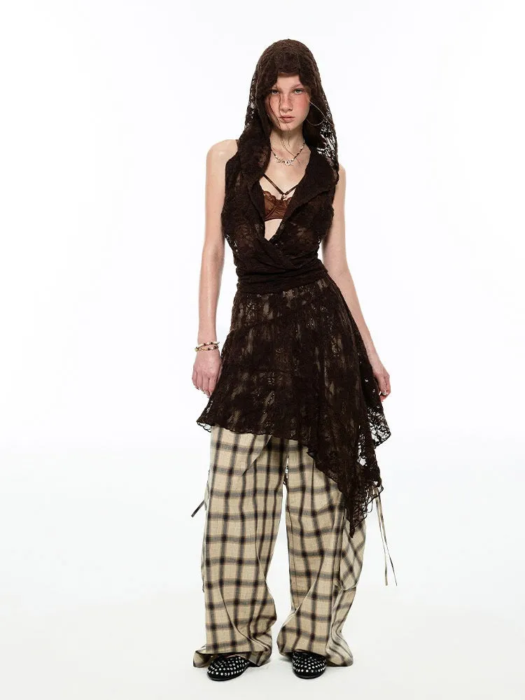 Irregular Lace Ruffled Sheer Skirt【s0000009135】