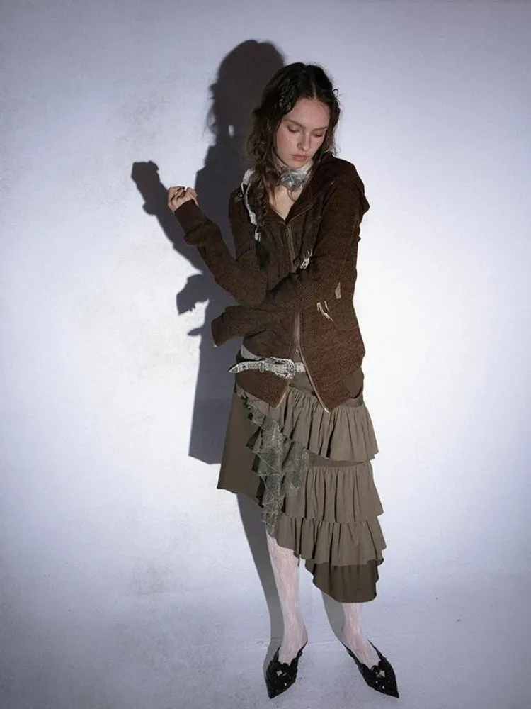Irregular Nomadic Wanderlust Mid-Length Bustier Skirt【s0000005761】