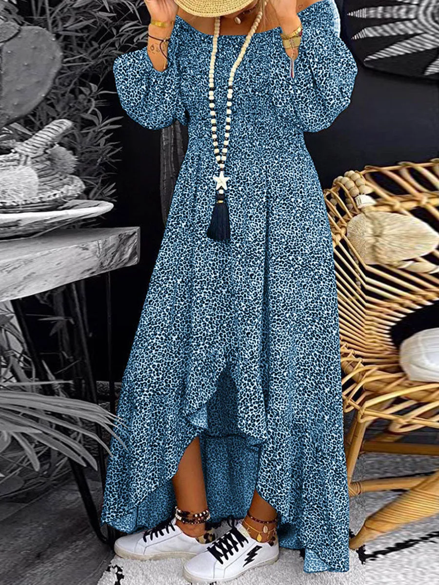 Irregular Skirt Strapless Casual Dress