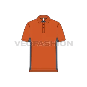Mens Jersey Polo Neck Shirt