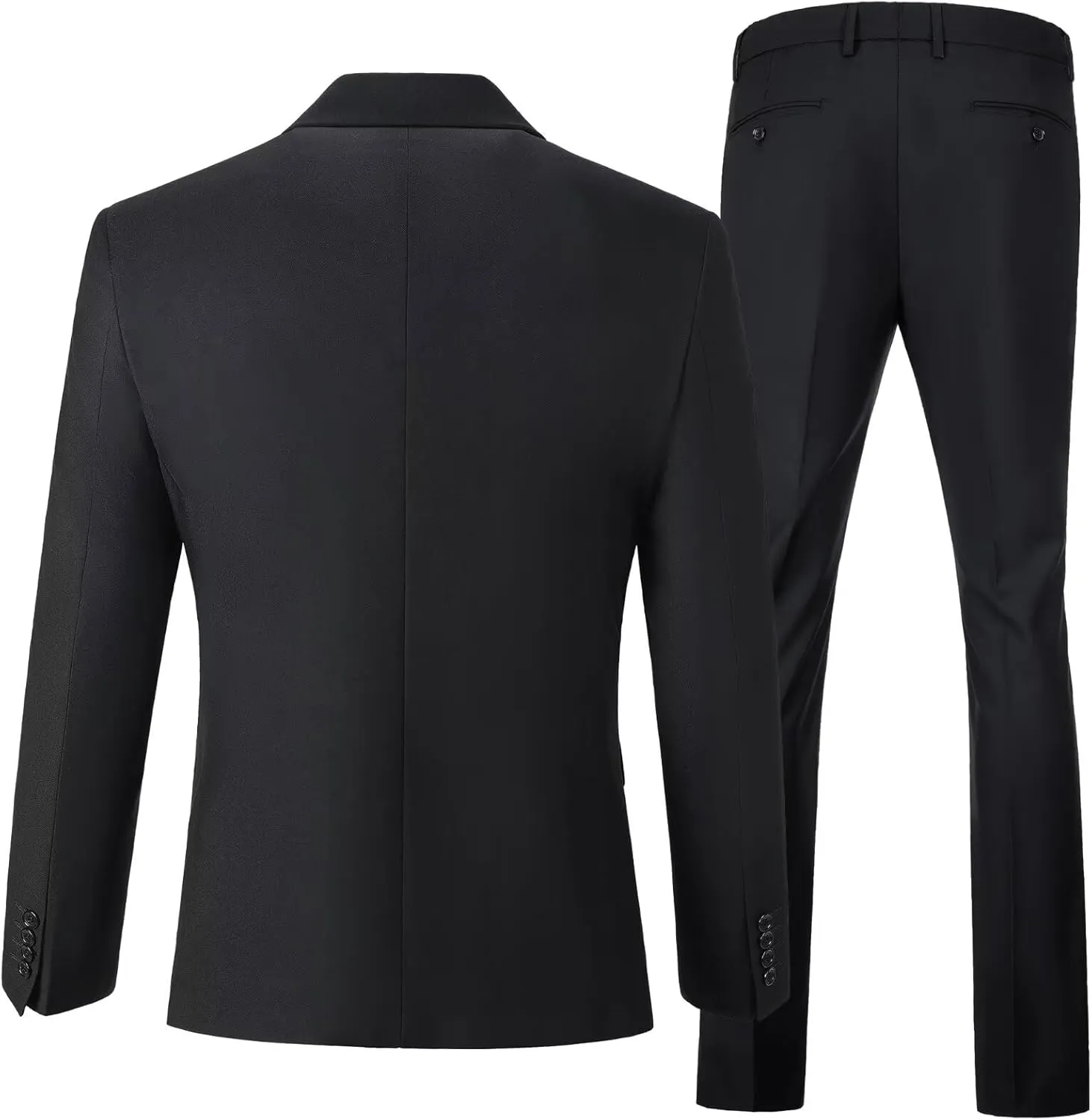 Mens Suit Slim Fit 3 Piece Suit Blazer Vest Pants Sets with Bow Tie Handkercher Brooch for Men for Wedding Prom Party