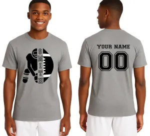 Personalized Handmade Football Shirt  Custom Name & Number Football Tee  Game Day Shirt  Football Season Graphic T-Shirt