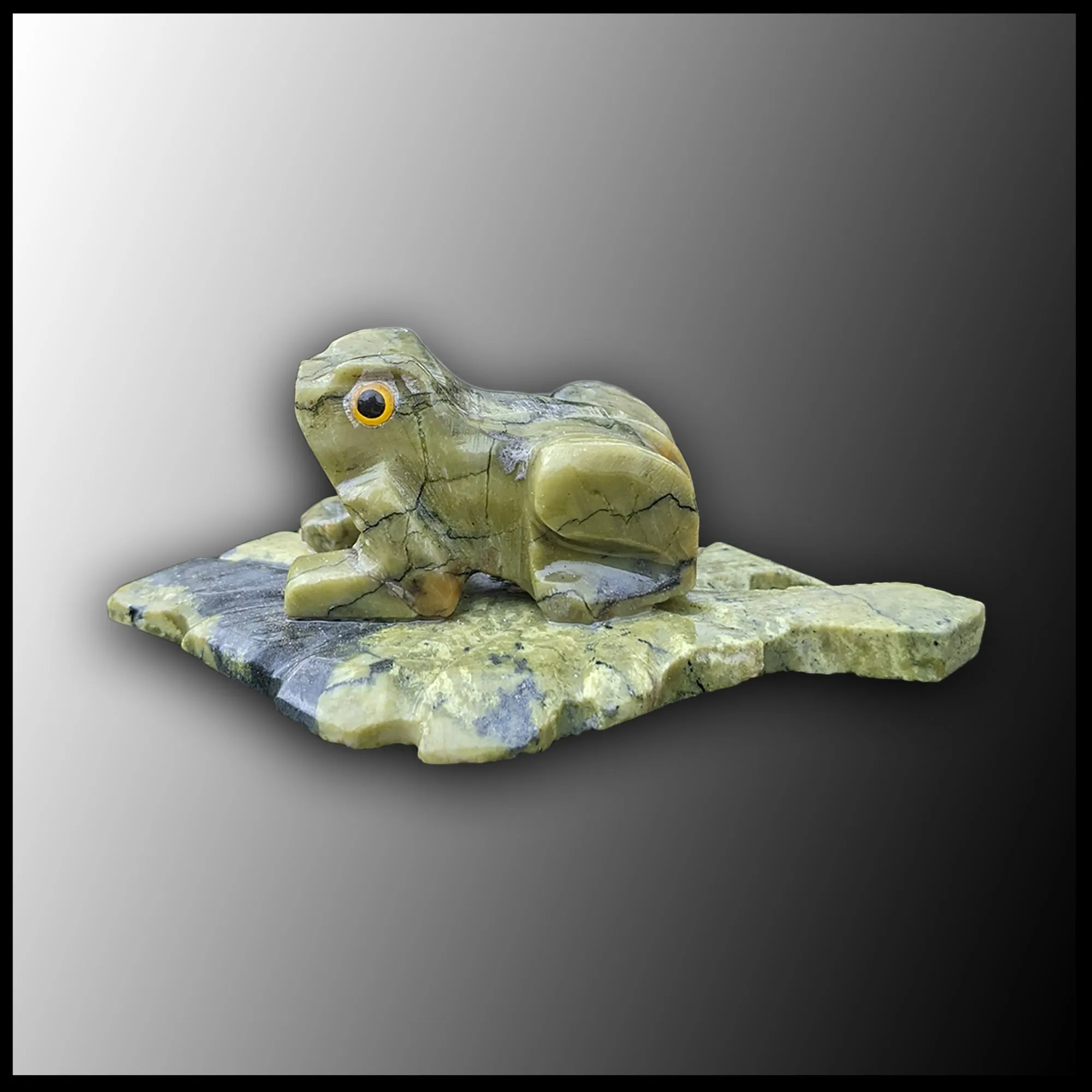 Serpentine Frog on Leaf