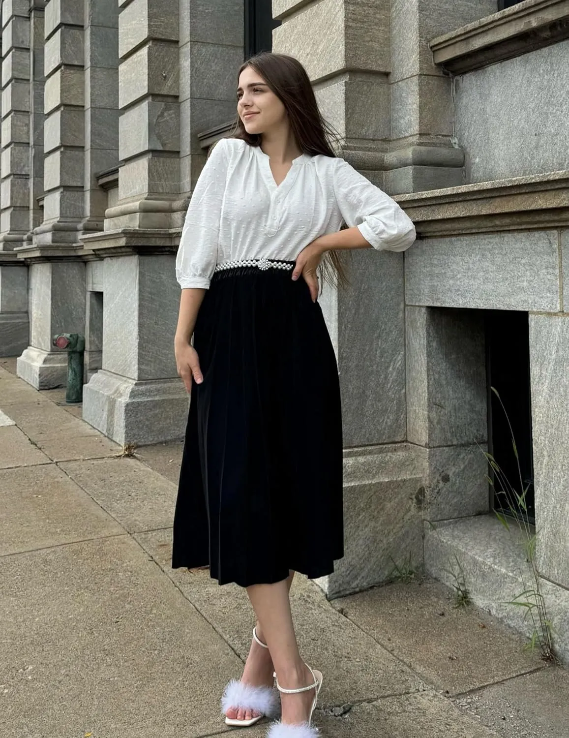 Women's Polka Dot Tops 3/4 Sleeve Henley Button Up Blouses Summer V-Neck Swiss Dot T-Shirts 2025 Spring Outfits S-XXL