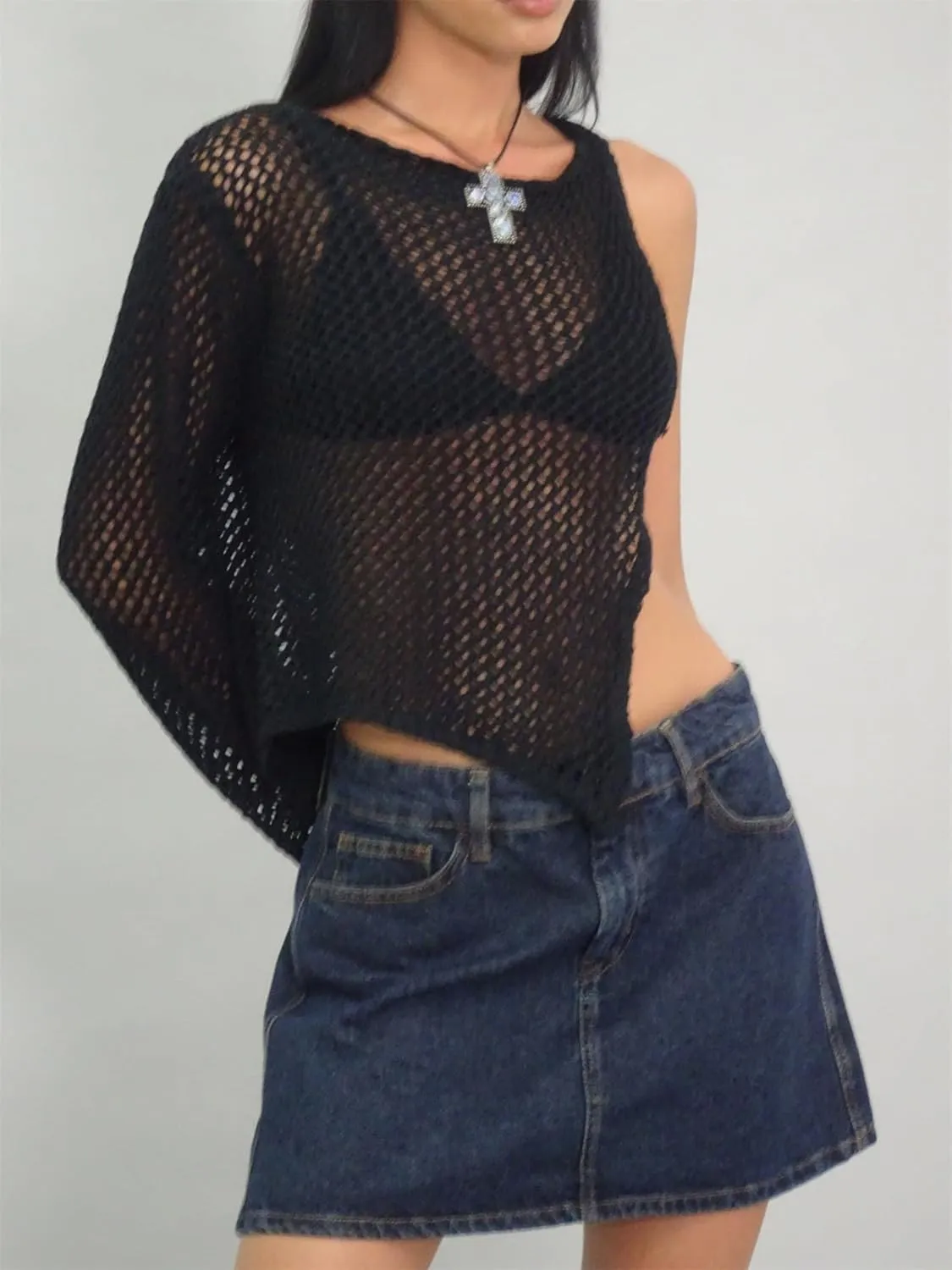 Y2k Jean Skirt for Women Low Rise A Line Raw Hem Frayed Denim Mini Skirt with Pockets Summer Going Out Short Skirt